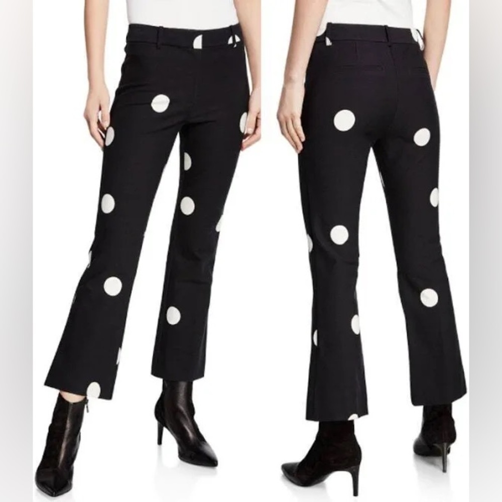 NWOT 10 CROSBY DEREK LAM BLACK POLKA DOT WOMENS PANT SIZE 4
